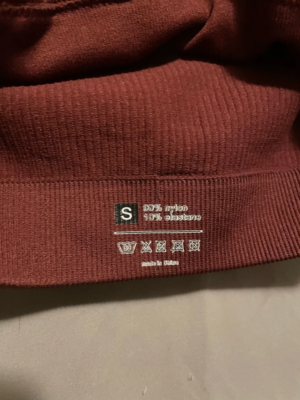 One-Shoulder Ribbed Tube Top - Brick Red - Picture 6 of 6